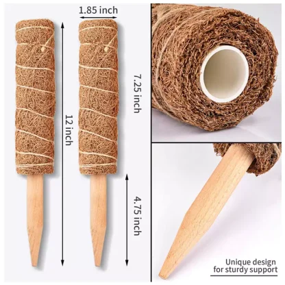 coir totem plant support size